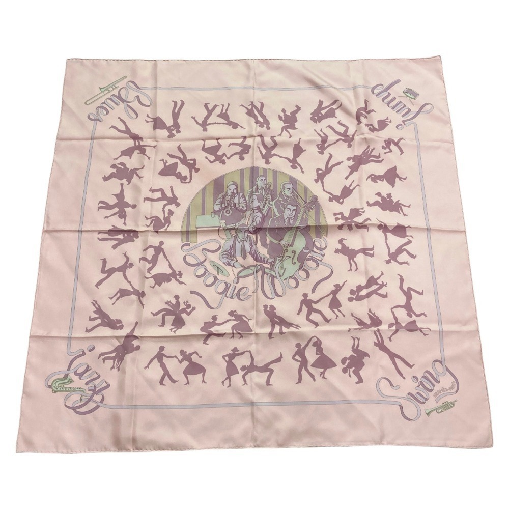 HERMES Pink Silk Scarf
